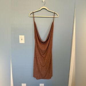 Rosegold shiny slip dress plus size 2x